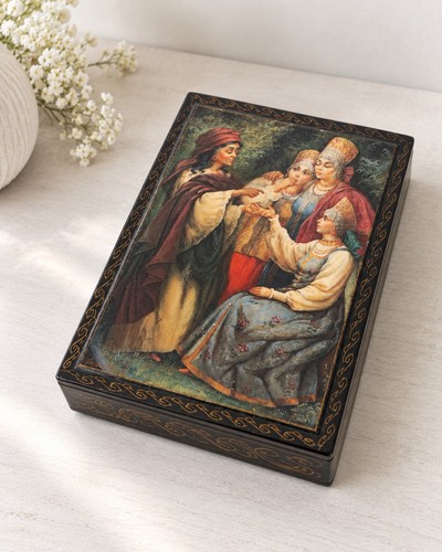 Vintage russian lacquer box - russian,
