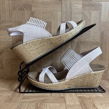 Skechers Beverlee Pink Slingback Open Toe Wedge Sandals SN 31723 UK Size 6