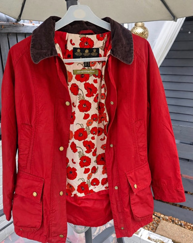 Barbour print beadnell red - print,