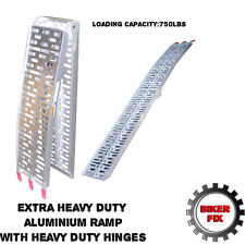 MOTORCYCLE RIDE ON LAWN MOWER BIKE TRAILER ALUMINIUM FOLDING LOADING RAMP