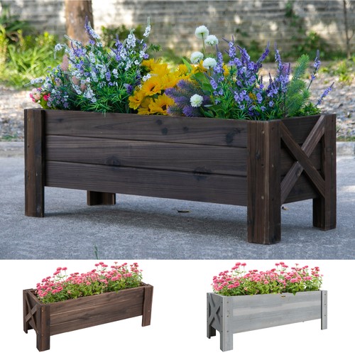Wooden garden raised bed - garden,