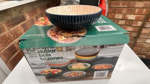 Mixed colours stone bowls - mixed,