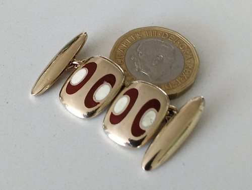 Vintage 1960s cufflinks gold - vintage,