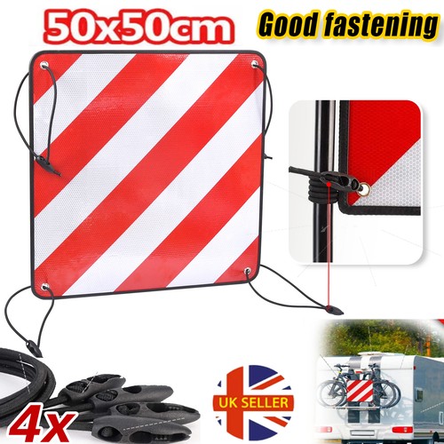 Rear warning sign reflector - rear,