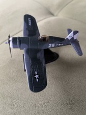 DIECAST NAVY VOUGHT ? F4U CORSAIR 1/48 SCALE BUILT AEROPLANE MODEL WITH STAND