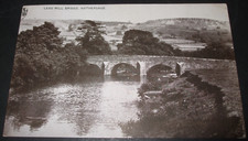 1917 Real Photo style postcard LEAD MILL BRIDGE HATHERSAGE DERBYSHIRE