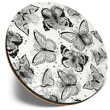Round Single Coaster  - BW -