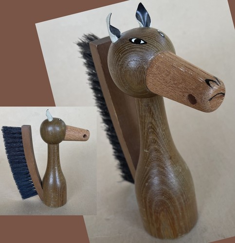 Horse shaped brush vintage - horse,