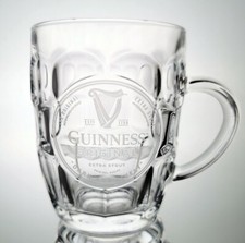 Guinness Original Extra Stout Beer Dimpled Pint Tankard Glass 20oz Brand New