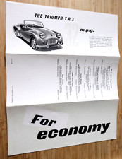 TRIUMPH TR3 T.R.3 /STANDARD EIGHT / TEN / VANGUARD III 1956 BROCHURE / LEAFLET