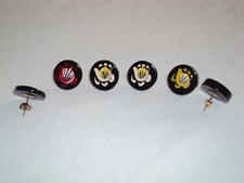 Wooden 15mm Button Earrings