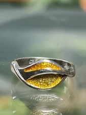 Ortak Enamelled And Sterling Silver Ring