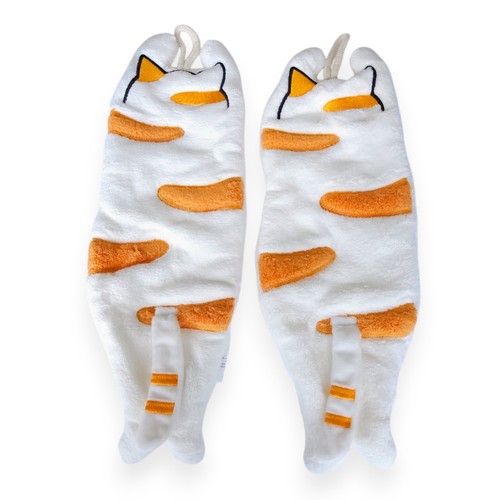 Cat hand towel hanging - towel,