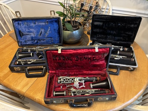 Three vintage clarinets - three,