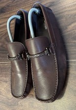 Dune Mens Beacons Loafers Dark Brown Leather Uk Size 9