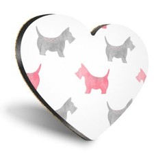 Heart MDF Coasters - Scottie