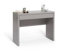 Habitat Jenson Dressing Table Desk - Grey Gloss | Grey Gloss Desk Drawer Bedroom