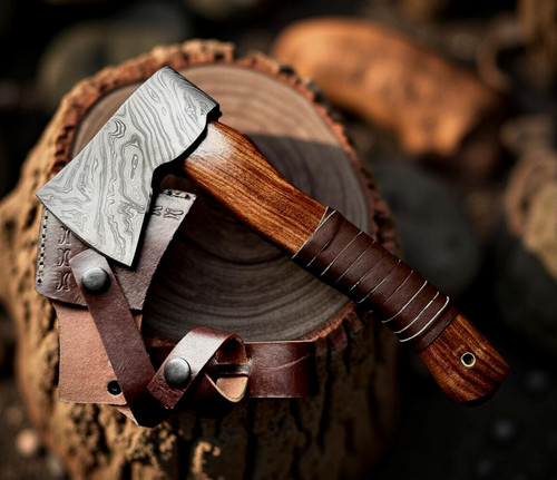 Handmade damascus steel - steel, forest
