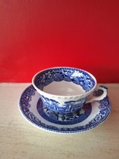 Mason Vista Blue and White  Tea Cup & Saucer. Made In England 