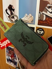 MCM vintage special edition forest Green Card Holder Brand New Box & receipt 