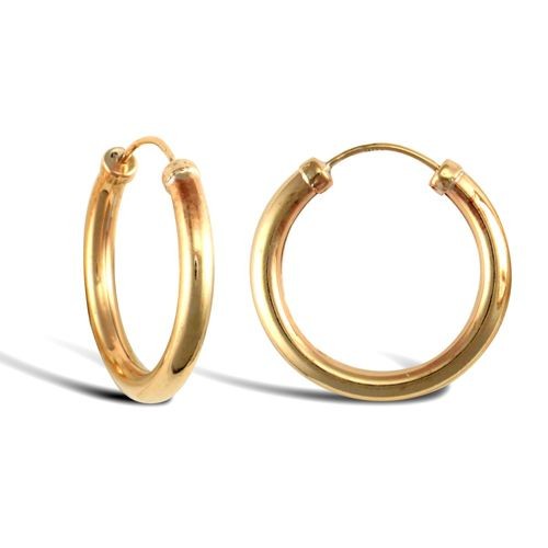Hoop earrings 9ct yellow gold - earrings,