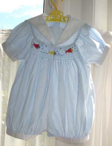 Sailor romper vintage stripe - romper,