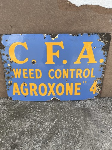 Enamel sign - enamel,