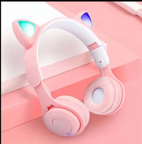 Wireless cat ear headphones - ear,