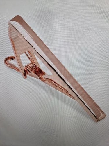 Rose gold tie clip top - clip,