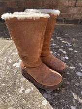 UGG Klarissa Chestnut Tassel Suede Boots Womens Sz 5.5 AUTHENTIC RARE Thinsulate