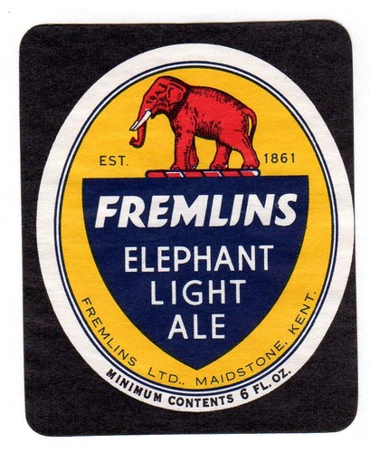 Beer label fremlins - beer,