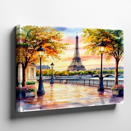 Paris eiffel tower watercolor - eiffel,