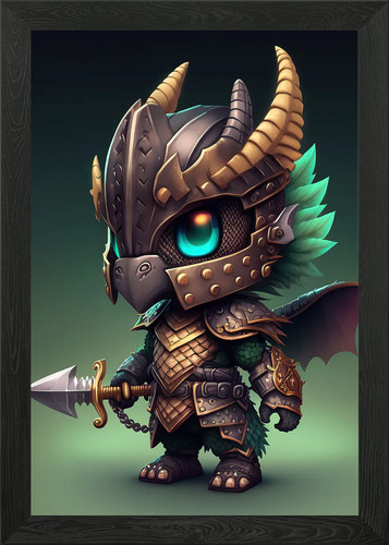 Dragon armor framed wall - framed,