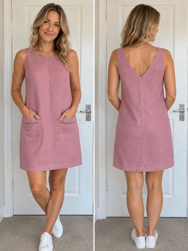 Next pink shimmer shift dress - next,