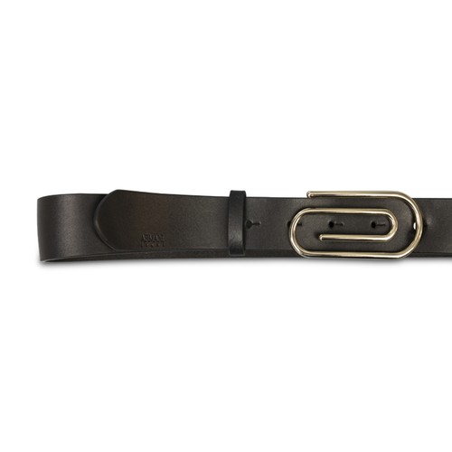 Armani black leather belt - armani,