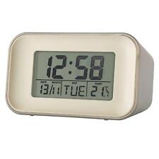 Acctim Alta Silent Alarm Clock with Day / Date / Temperature Snooze & Back Light