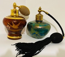 Two Vintage Glass Scent /
