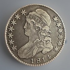 1814, Capped Bust Half Dollar,Scarce