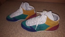 DAVOS MULTI-COLOUR LEATHER WOMEN'S LACE UP TRAINERS SIZE 6