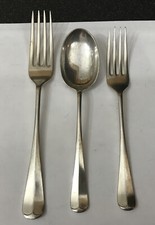 Vtg James Walker RAT TAIL RATTAIL Sheffield Silver Plate Forks Spoon - Cutlery