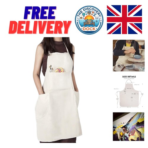 Lightweight beige bib apron - bib,