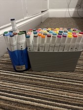 80 Colors Marker Pens Twin Tips Permanent Marker Set Art Pens Kids Doodle Pens