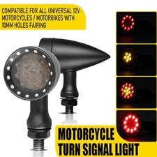 2X Amber Red Motorcycle Turn