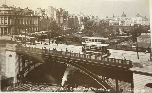 1915 aberdeen union bridge - bridge, &