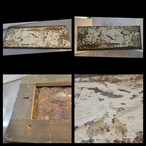 Antique reclaimed tin ceiling - tin,