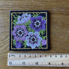 Floral cross stitch completed - floral,