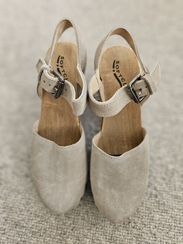 Softclox wooden clog sandals - wooden,