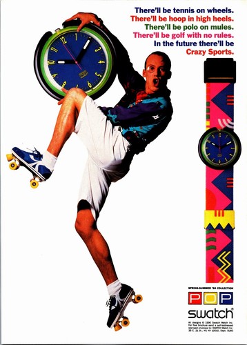 Pop swatch watch print wall - ad,