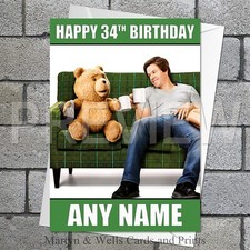 Ted birthday card. 5x7 inches