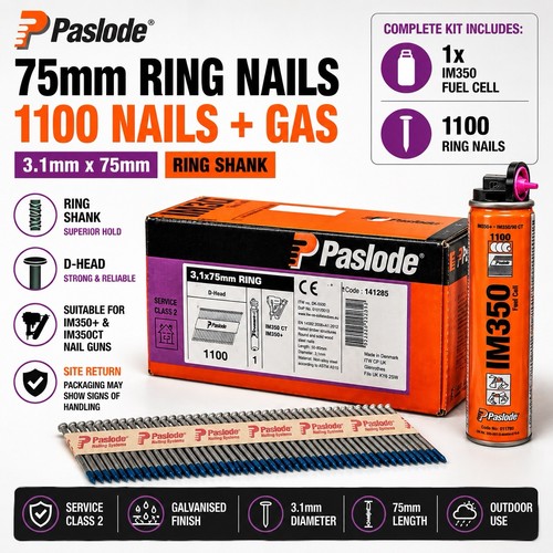 Paslode 75mm ring shank - paslode,